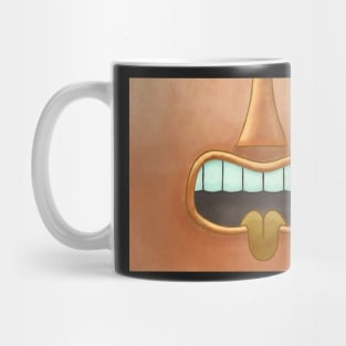 Peach Tiki Tongue Mask! Mug